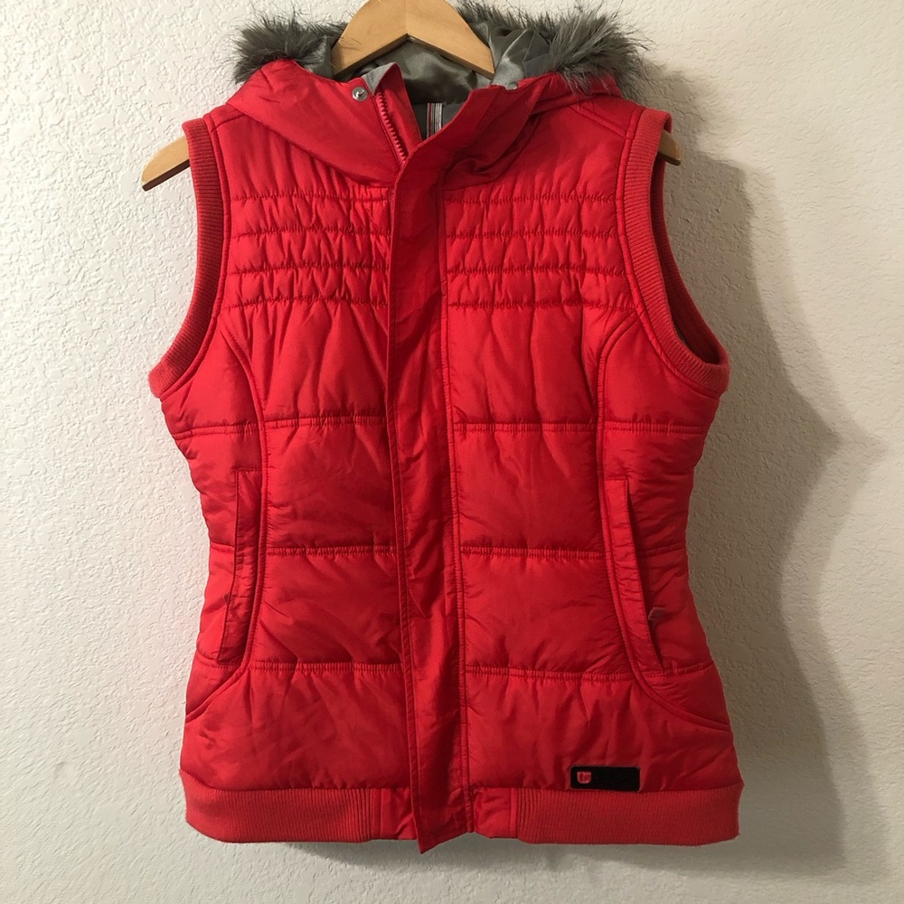 Burton Red Hooded Vest